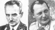 Hitlers Zahnarzt Hugo Johannes Blaschke und seine Patienten: Hermann Göring, Adolf Hitler und Joseph Goebbels.