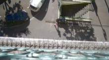 Flugrattenabwehr a la Francaise auf Pariser Balkonsimsen. 