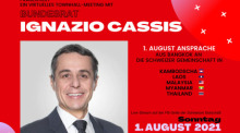 Virtuelle Rathaussitzung mit Bundesrat Ignazio Cassis