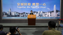 Pressekonferenz des Hongkonger Chief Executive Lam. Foto: epa/Jerome Favre