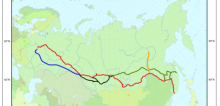 Strecke der Transsibirische Eisenbahn. Foto: Wikimedia/Aaronrichard