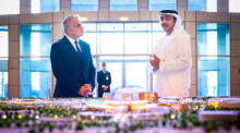 Israelischer Außenminister Yair Lapid in den Vereinigten Arabischen Emiraten. Foto: epa/Emirates News Agency