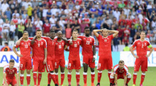 Wieder kein Glück für die Schweizer, die wie bei der WM das Viertelfinale unglücklich verpassten. Foto: epa/Jean-Christophe Bott