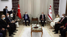 Der türkische Staatspräsident Recep Tayyip Erdogan besucht Zypern. Foto: epa/Pressestelle Des TÜrkischen PrÄsidenten H