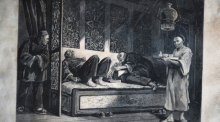 Im 19. Jahrhundert breitete sich Opium auf Betreiben der Kolonialmächte in ganz Asien aus (zeitgenössische Zeichnung) - ein Foto aus "Der große Rausch: Das Zeitalter der Imperien". Foto: Yami 2/Arte France/dpa