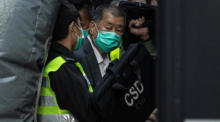 In Hongkong verlässt Jimmy Lai den Court of Final Appeal. Foto: epa/Jerome Favre