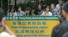 Protest Der Journalisten Von Hongkong Foto: epa/Paul Hilton
