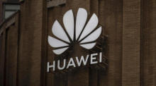 Huawei's neuestes Flagship-Store-Gebäude ist in Shanghai zu sehen. Foto: epa/Alex Plavevski