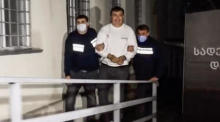In Georgien wird der ehemalige georgische Präsident Michail Saakaschwili festgenommen. Foto: epa/Georgisches Innenministerium