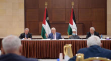 Der palästinensische Präsident Mahmoud Abbas bei einem Treffen der palästinensischen Führung. Foto: epa/Thaer Ghanaim