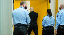 Anhörung vor Gericht zum Antrag des verurteilten Terroristen Anders Behring Breivik auf Bewährung. Foto: epa/Ole Berg-rusten