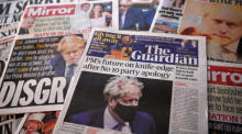 Britische Medien haben auf die Entschuldigung des britischen Premierministers Boris Johnson im Parlament reagiert. Foto: epa/Andy Rain