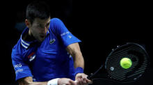 Der Serbe Novak Djokovic in Aktion. Foto: epa/Emilio Naranjo