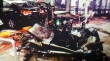 Dieser bronzefarbene viertürige Mazda-Pickup aus Yala explodierte in der Tiefgarage des CentralFestival Koh Samui. Drei weitere Hilfsfahrzeuge sind von Polizeisonderermittlern ebenfalls identifiziert worden.