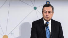 Mario Draghi, der italienische Ministerpräsident, nimmt an einer Veranstaltung zum Thema nachhaltiger Wandel teil. Foto: epa/Angelo Carconi