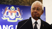 Malaysias Premierminister Najib Razak während der Fernsehansprache. Foto: epa/Fazry Ismail