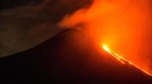 Guatemala's Pacaya Vulkan erhöht seine Aktivität mit Aschefreisetzung. Foto: epa/Esteban Biba