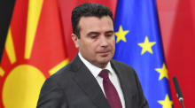 Mazedoniens Premierminister Zoran Zaev tritt zurück. Foto: epa/Georgi Licovski