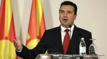 Mazedoniens Premierminister Zoran Zaev tritt zurück. Foto: epa/Andrej Cukic