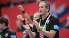 Deutschlands Cheftrainer Henk Groener. Foto: epa/Bo Amstrup