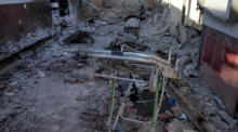 Zerstörtes Al-Shifa Krankenhaus in der Stadt Afrin, Nordsyrien. Foto: epa/Yahya Nemah