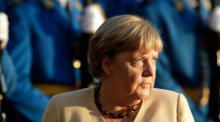 Die Bundeskanzlerin Angela Merkel in Belgrad. Foto: epa/Andrej Cukic