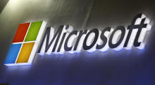 Das Microsoft Windows-Logo auf der Computex. Foto: epa/Ritchie B. Tongo