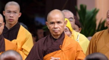 Buddhistischer Führer Thich Nhat Hanh besucht Vietnam. Foto: epa/Julian Abram Wainwright