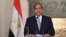 Der ägyptische Präsident Abdel Fattah al-Sisi spricht während einer gemeinsamen Pressekonferenz. Foto: epa/Costas Baltas/pool