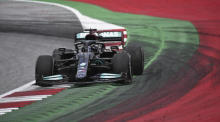 Britischer Formel-1-Pilot Lewis Hamilton von Mercedes-AMG Petronas in Aktion während des Formel-1-Grand-Prix der Steiermark auf dem Red Bull Ring in Spielberg. Foto: epa/Christian Bruna