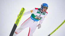 Bernhard Gruber aus Österreich in Aktion beim Teamsprint LH/2x7,5km Skispringen beim FIS Weltcup der Nordischen Kombinierer der Herren in Lahti Finnland. Foto: epa/Kimmo Brandt