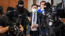 Prozess wegen der Ermordung des slowakischen Journalisten Jan Kuciak in Pezinok. Foto: epa/Jakub Gavlak