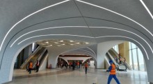 Die Doha Metro ist ein Schnellbahnsystem in Katars Hauptstadt und wird zur FIFA Fußball-Weltmeisterschaft 2022 fertig gestellt. Foto: epa/Noushad Thekkayil