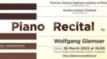 Klaviervortrag von Prof. Wolfgang Glemser