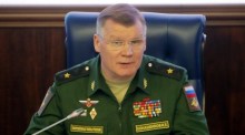 General Igor Konashenkov, offizieller Vertreter des russischen Verteidigungsministeriums. Foto: epa/Maxim Shipenkov