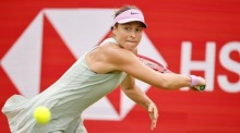 Tatjana Maria spielt im Achtelfinale der Queen's Club Championships gegen Elena Rybakina. Foto: EPA/Tolga Akmen