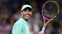 Der spanische Spieler Rafael Nadal feiert seinen Sieg gegen den Australier Jason Kubler bei den Brisbane International 2024 in Brisbane. Foto: epa/Zain Mohammed Australien Und Neuseeland