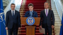 Der rumänische Präsident Nicusor Dan ernennt Adrian Vestea zum designierten Ministerpräsidenten, der die Regierungsbildung übernehmen soll. Foto: epa/RumÄnisches PrÄsidialamt