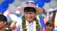 Ehemaliger bolivianischer Präsident Evo Morales. Foto: epa/Jorge Abrego