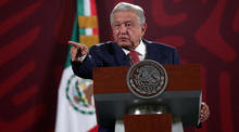 Mexikos Präsident Andres Manuel Lopez Obrador spricht während einer Pressekonferenz im Nationalpalast in Mexiko-Stadt. Foto: epa/Sashenka Gutierrez