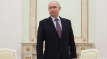 Vladimir Putin nimmt in Moskau an einem Treffen mit Kasachstans Präsident Kassym-Jomart Tokajew teil. Foto: epa/Ramil Sitdikov / Pool