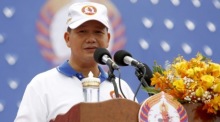 Der Befehlshaber der königlichen kambodschanischen Armee, Hun Manet, ältester Sohn von Premierminister Hun Sen, Foto: epa/Kith Serey