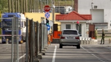 Verkehr an der litauisch-weißrussischen Grenzübergangsstelle Kamenny Log, Medininkai. Foto: epa/Valda Kalnina