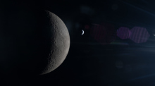 Die Erde und der Mond sind auf einer Aufnahme der NASA von der Rückseite des Mondes während der Mission Artemis 2 gemeinsam zu sehen. Foto: NASA/dpa