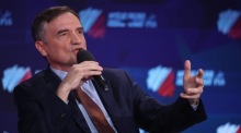 Zbigniew Ziobro spricht bei der Programmkonferenz der Partei Recht und Gerechtigkeit im polnischen Katowice. Foto: epa/Art Service
