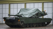 Ein Panzer vom Typ Abrams steht im Ausbildungszentrum der Landstreitkräfte in Biedrusko. Foto: epa/Jakub Kaczmarczyk Polen Aus