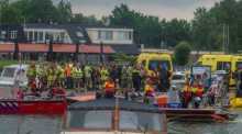 Mehrere Not- und Rettungsdienste sind im Einsatz, eingesetzt, nachdem eine deutsche Familie beim Kanufahren auf dem Veluwemeer verunglückt ist. Foto: News United