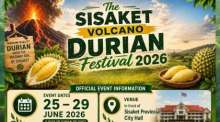 Auf dem Vulkan-Durian-Festival in Sisaket stehen die GI-zertifizierten Früchte aus vulkanischem Boden im Mittelpunkt. Bild: PR Thai Government﻿