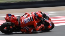 Ducati-Pilot Marc Marquez fährt im Qualifying des Großen Preises von Indonesien auf dem Mandalika Circuit in Mandalika. Foto: epa/Adi Weda