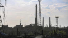Das Stahlwerk von Azovstal in Mariupol. Foto: epa/Alessandro Guerradas Stahlwerk Von Azovstal In Mariupol. |||foto: epa/alessandro Guerra